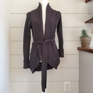 Express Open Front Sparkly Black Long Cardigan